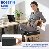 Extra Large Office Chair Cushion, Seat Cushion with High-Resilience Foam & Honeycomb Surface, Floor(19"x17"x3")
