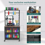 MASHELLY 3D Printer Stand with Filament Storage, 29.5" x 18.9" Dustproof