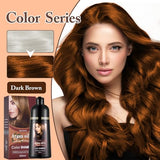 Dark Brown Hair Dye Shampoo 3 in 1, Covers Gray in Minutes, with Argan Oil, Long Lasting Color, Easy At-Home Use for Women & Men, 100% Gray Coverage, Gentle Herbal Formula, Natural color shampoo