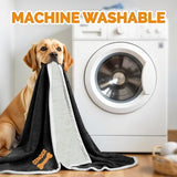 Embroidered Dog Blanket with Name, Personalized Pet Blankets for Dog for Bed Car Couch, Custom Waterproof Dog Blanket Soft & Comfortable for Small, Medium & Large Pet, Best Gift for Dog Lovers- Black