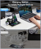 acer 7-in-1 Wireless Charging Station: Charger Stand for Multiple Devices for Apple - iPhone 16 15 14 13 12 Pro Max Apple Watch Airpods