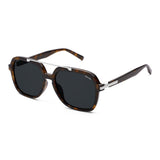 SOJOS Big Trendy Polarized Aviator Sunglasses for Women Men, 80s 90s Retro Square Aviators Sun Glasses SJ2672, Dark Tortoise/Grey