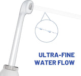 Water-Flosser-Teeth-Cleaner MAKJUNS Water Tank Dental Flosser with 10 Pressure Settings and 6 Tips IPX7 Waterproof(White)