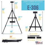 U.S. Art Supply 80" Aluminum Art Easel Stand Sign Display, Watercolor Field