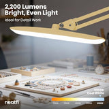 Lumens 24W LED Desk Lamp – Shadow-Free Task Lighting | 4-Level Dimming | Home Office & Crafts Use
