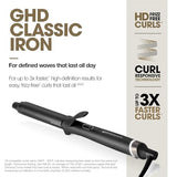ghd Chronos Curve Classic Curling Iron, 1 Inch Barrel, Professional Curling Wand, Defined Waves, HD Frizz-Free Curls, 365°F Temperature, Black