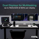 Plugable USB 3.0 and USB-C Universal Laptop Docking Station with 2 HDMI Ports for Windows, Mac (Driver Required