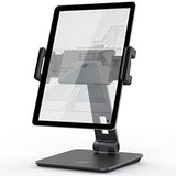 KABCON Tablet Stand,Tightness Adjustable Aluminum Alloy Tablet Stand for Desk, 360° Swivel Foldable Tablets Stands Dock for 4''-14''Tablets/Phone, iPad Series,Samsung Galaxy Tabs,Kindle Fire,Etc.