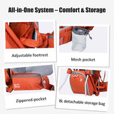 WIPHA Baby Backpack Carrier, Adjustable Child Carrier with Sunshade, Lightweight Hiking Carrier for Toddlers, Breathable Design, Large Storage, Travel & Camping (Orange)