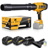 V-MODEST Leaf Blower Cordless, 800,000 RPM Compact Leaf Blowers Battery Powered Brushless with 2 * 4.0Ah Batteries, Lightweight Electric Leaf Blower for Yard