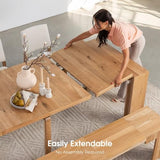 Transformer Table - Solid Wood Extendable Dining Table, Seats 2-12, Expandable Dining Room Table, Space-Saving Furniture, Expandable Dining Furniture, Natural (Table Only)
