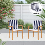 Blytieor Outdoor Patio Chair Cushions Set of 4, Water Resistant Square Seat Cushions with Ties