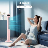 Antarctic Star Tower Fan Portable Floor Fans 85°Oscillating Fan 43'' Quiet Cooling 12H Timer Remote Control Standing Bladeless Electric 3 Speeds Wind 3 Modes Bedroom Office(43 inch, Pink)