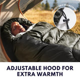 TANSTRIDER XXL Winter Sleeping Bags for Adults Cold Weather,Camping Sleeping Bag for Kids with Compression Sack,4 Season Camping Essentials Gear for Hiking,Traveling,Outdoor,Backpacking,Climbing