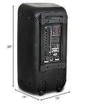 Dolphin Dual 10" Bluetooth Party Speaker - 1000W Big Speaker with 2 Wireless Microphones, Powerful Bass, Multicolor LED Lights, Tailgate Ready, Portable with Wheels & Handle, Long-Lasting Battery