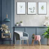 3Pcs Oyster Shell Wall Art Prints Funky Martini Lemon Bar Cart Wall Decor Pictures Blue White Striped Preppy Coastal Granddaughter Aesthetic Posters Beach House Apartments Decoration Unframed 12x16in
