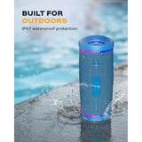 TREBLAB HD77 – Waterproof Bluetooth Speaker, 25W Loud 360° Sound, Deep Bass, IPX7, TWS Pairing, RGB Lights, 20H Battery, Portable Wireless Speaker for Outdoor, Beach, Camping, Party, Travel