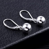 Silver Drop Ball Earrings 925 Sterling Silver Post Drop Ball Earrings for Women Trendy Hypoallergenic Ball Dangle Earings for Jewelry Gifts