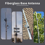 VHF Fiberglass 17” Ham Radio Base Antenna with Ground Plane Kit, 136-174mhz SO239 Connector for Mobile Transceiver, HT, Repeater, Scanners, Marine VHF Radios
