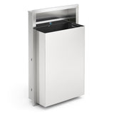 Maxdot 12 Gallon Recessed Waste Receptacle Stainless Steel Commercial Trash Can with Lock Wall Mounted Trash Can for High Traffic Areas Commercial Restrooms