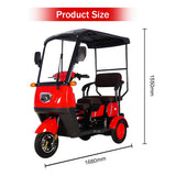 DXTSH MT H40 Passenger Electric Golf Cart Elderly Scooters, 3-Wheel Electric Vehicles, Disabled Scooters (MT-H40-Red 60V20AH)