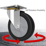Heavy-Duty Folding Flatbed Trolley - Portable Steel Dolly Cart on Wheels