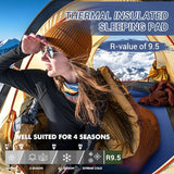 Elegear CumbreX™ Self Inflating Sleeping Pad, 3.15" Ultra-Thick Memory Foam Camping Pad with Pillow Fast Inflating in 20s Insulated Camping Mattress Pad 4-Season Camp Sleeping Mat for Camp/Travel/Tent