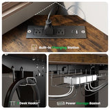 L-Shaped Standing Desk - 63 x 55 Inch Adjustable Corner Standing Desk with Charging Station