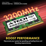 A-Tech 32GB (2x16GB) DDR4 3200 MHz SODIMM PC4-25600 (PC4-3200AA) CL22 Non-ECC Laptop RAM Memory Modules