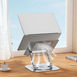 QERTYHJK Laptop Stand 360° Rotatable Notebook Holder Liftable Aluminum
