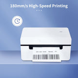 GRSJKRI Desktop Thermal Label Printer for 4x6 Shipping Package Maker 180mm/s BT Sticker Max.110mm Paper(USB with BT)