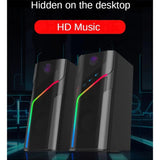 NJJOWRQ Desktop Computer Speaker Laptop Small Stereo Audio Multimedia Subwoofer Pair