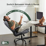 amseatec Office Chair with Flip-Up Arms, Ergonomic PU Leather Executive Desk