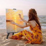 Adjustable Aluminum Metal Tripod Artist Easels with Bags, Extra Sturdy for Table-Top/Floor Painting, Drawing