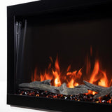 Modern Ember Highmark 60 Inch Smart Linear Electric Fireplace - Premium Flame with 10 Colors, Sleek Hidden Vent Design, Install Recessed in-Wall or Wall-Mount, WiFi Enabled.