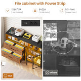 59" File Cabinet, 2 Drawers Filing Cabinets for Home Office fit Legal/Letter/A4 File