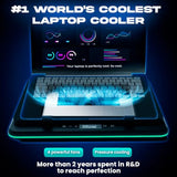 Turbofrost Laptop Cooling Pad for Gaming – 4 x 4000 RPM Turbo Fans, RGB Lighting, 4 USB Ports