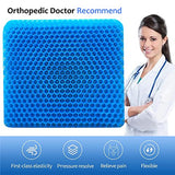 Gel Seat Cushion for Long Sitting, Extra Thick Gel Cushion for Wheelchair Soft Chair Pads Cushions for Office Home Chairs (Blue)