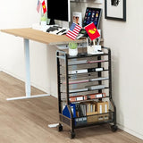 Teacher Rolling Cart Storage Organizer File Folder Rolling File Cart Under Desk