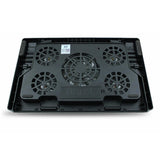 Fan Laptop Cooling Pad Adjustable Metal Base with USB Hub Stand