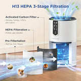 Air Purifiers for Home Large Room Up to 1300 ft², KOIOS H13 True HEPA Air Purifier for Bedroom, 15dB Quiet, Air Cleaner for Pets and Odors