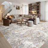 UERMEI 12x18 Area Rug Living Room Rugs Extra Large Brown Grey Carpet
