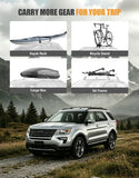 KINGGERI 300lbs All Metal Roof Racks Cross Bars fit for Ford Explorer 2016 2017 2018 2019 (Limited/XLT/Sport/Platinum), Heavy Duty Aluminum Roof Rails Crossbars Rooftop Basket Carrier Black
