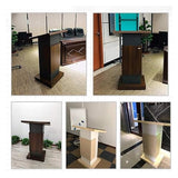 White Lectern Podium Stand with Locking Wheels Multi-Use Reception Desk 60x70x118cm Portable