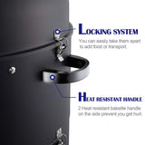 Charcoal BBQ Smoker Grill - 20 Inch Vertical Smoker for Outdoor Cooking Grilling Realcook