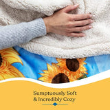 Sunflower Throw Blanket - 50x60 Inch Lightweight, Ultra Soft, and Cheerful - Beautiful Sunflower Gifts for Women - Decor for Bedroom or Living Room