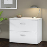 Bush Business Furniture Studio C 2 Drawer Lateral File Cabinet in White - Assembled