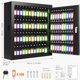 Nebakne 100 Keys Key Cabinet, Anti-Theft Key Lock Box with Key Tags