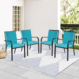 Blytieor Outdoor Patio Chair Cushions Set of 4, Water Resistant