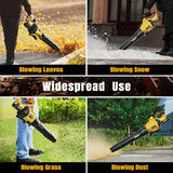 Leaf Blower Cordless, 650CFM & 3 Speed Levels, Electric Cordless Leaf Blower with 2 * 5.0Ah Battery Powered, Yellow Blowers